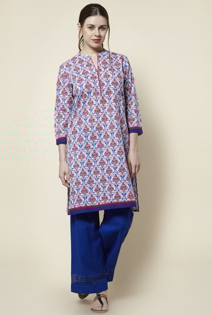 Zudio Red Floral Print Kurta Zudio Red Floral Print Kurta