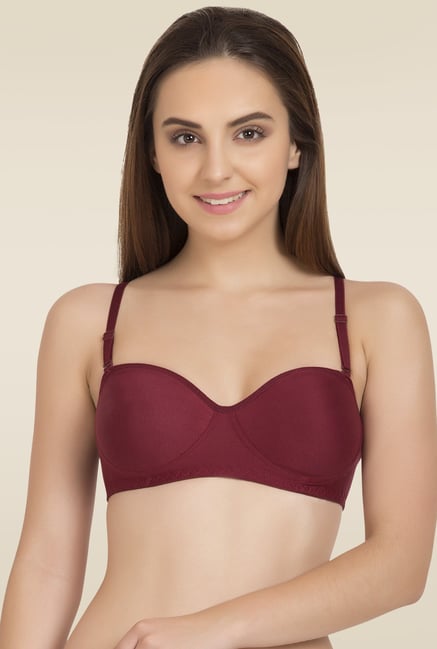 Tweens Demi Cup Maroon Non Padded T-Shirt Bra Tweens Demi Cup Maroon Non Padded T-Shirt Bra