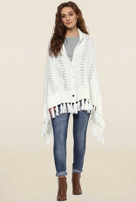 Cayman White Crochet Poncho Cayman White Crochet Poncho