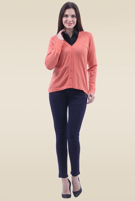 Monte Carlo Orange Full Sleeves Cardigan Monte Carlo Orange Full Sleeves Cardigan