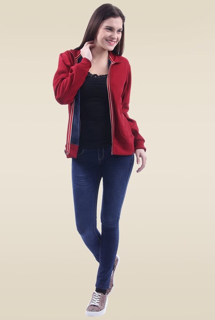 Monte Carlo Red Full Sleeves Slim Fit Sweatshirt Monte Carlo Red Full Sleeves Slim Fit Sweatshirt