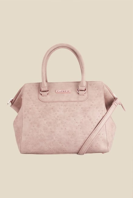 Caprese Peggy Dull Pink Textured Tote Bag Caprese Peggy Dull Pink Textured Tote Bag