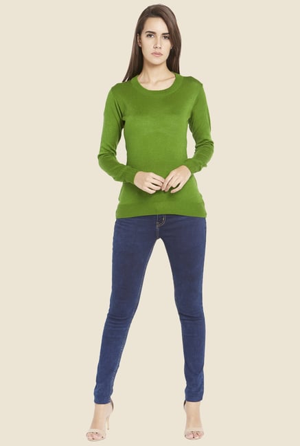 Globus Green Solid Sweatshirt Globus Green Solid Sweatshirt