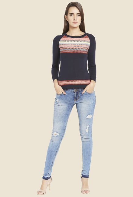 Globus Navy Embroidered Sweatshirt Globus Navy Embroidered Sweatshirt