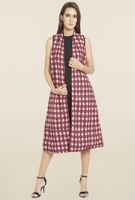 Globus Coral Printed Shrug Globus Coral Printed Shrug