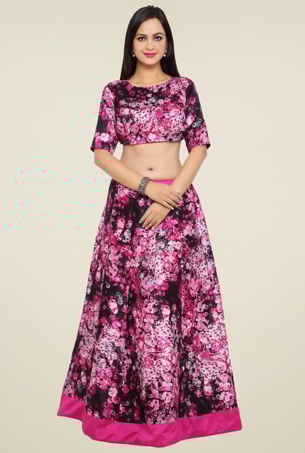 Triveni Pink Regular Fit Lehenga Choli Triveni Pink Regular Fit Lehenga Choli