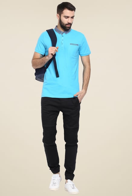 celio* Turquoise Slim Fit T-Shirt celio* Turquoise Slim Fit T-Shirt