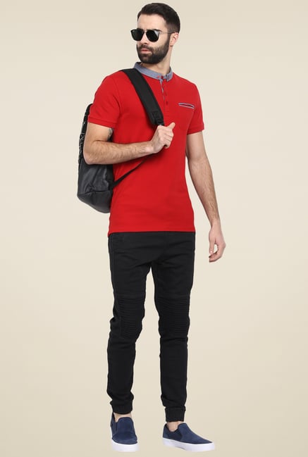 celio* Red Cotton T-Shirt celio* Red Cotton T-Shirt