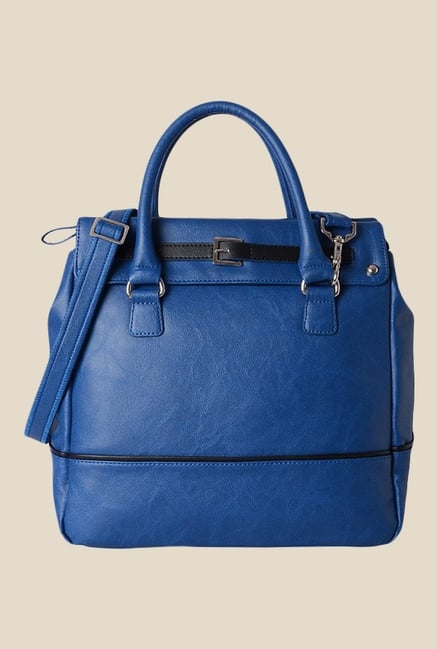 Baggit Trump Bindas Blue Solid Kelly Handbag Baggit Trump Bindas Blue Solid Kelly Handbag