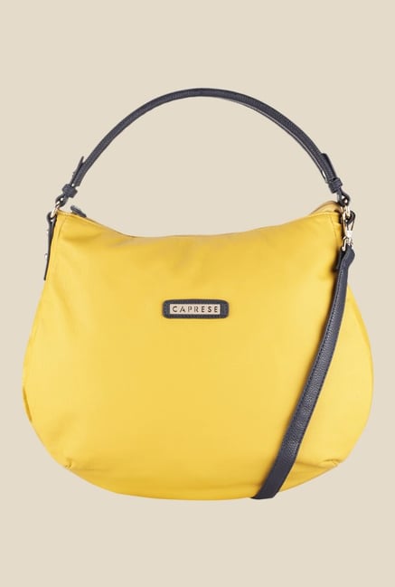 Caprese Lini Yellow Solid Hobo Handbag Caprese Lini Yellow Solid Hobo Handbag