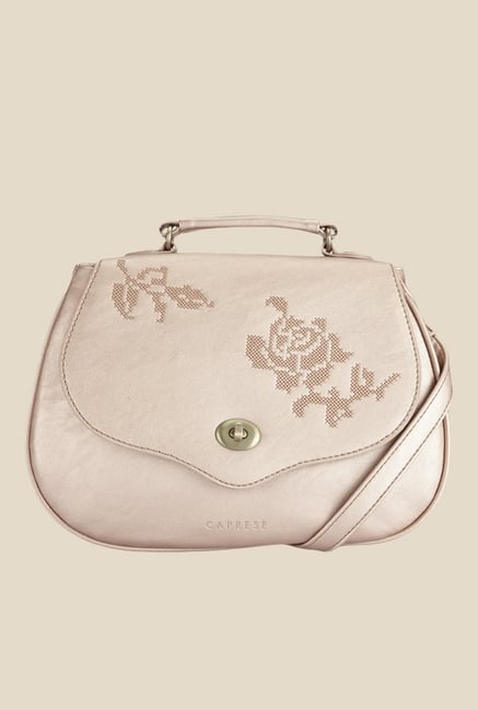 Caprese Helena Rose Gold Textured Sling Bag Caprese Helena Rose Gold Textured Sling Bag