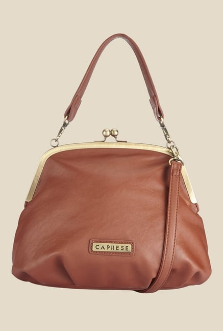 Caprese Helena Saddle Brown Solid Handbag Caprese Helena Saddle Brown Solid Handbag