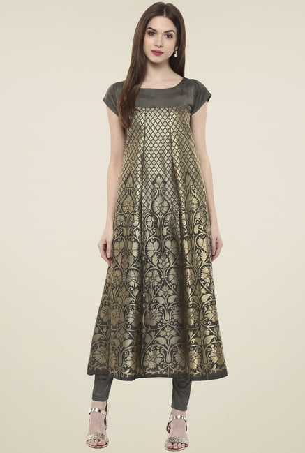 Ahalyaa Brown Cap Sleeve Kurti Ahalyaa Brown Cap Sleeve Kurti