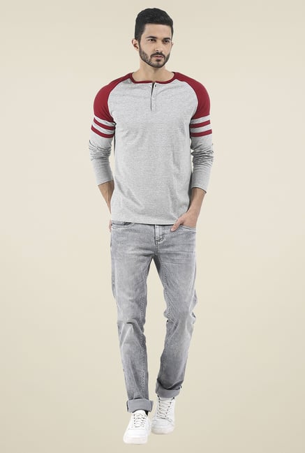 Basics Grey Lightly Washed Jeans Basics Grey Lightly Washed Jeans