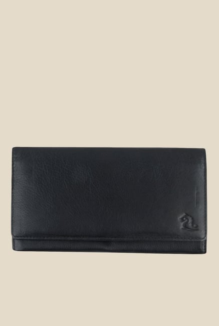 Kara Black Solid Leather Wallet Kara Black Solid Leather Wallet