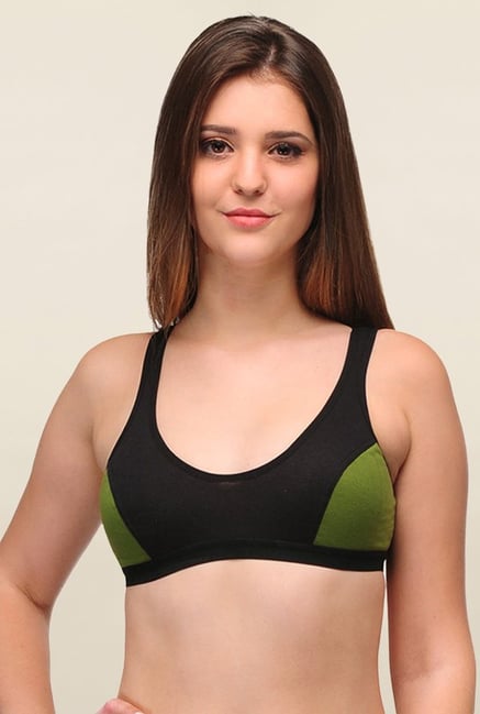 Urbaano Olive & Black Non Padded Bra Urbaano Olive & Black Non Padded Bra