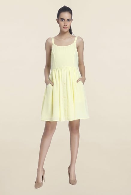 Vero Moda Yellow Sleeveless Dress Vero Moda Yellow Sleeveless Dress