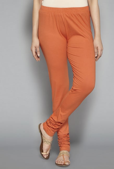 Utsa by Westside Orange Solid Churidar Utsa by Westside Orange Solid Churidar
