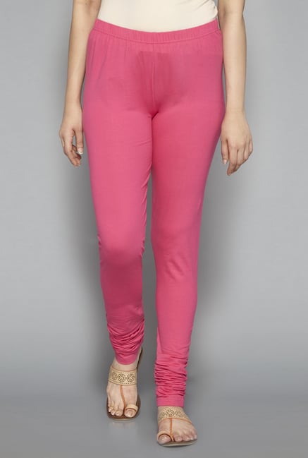 Utsa by Westside Pink Solid Churidar Utsa by Westside Pink Solid Churidar
