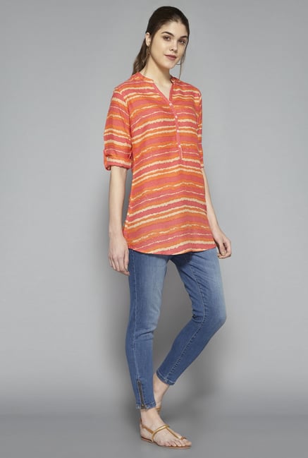 Utsa by Westside Orange Printed Kurti Utsa by Westside Orange Printed Kurti