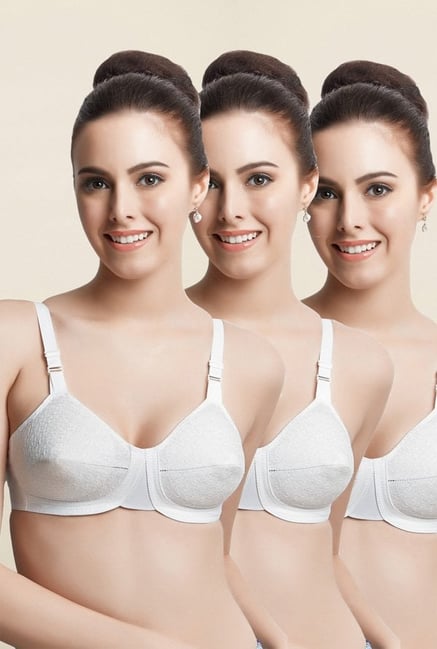 Libertina White Empress Non Padded Bra (Pack Of 3) Libertina White Empress Non Padded Bra (Pack Of 3)