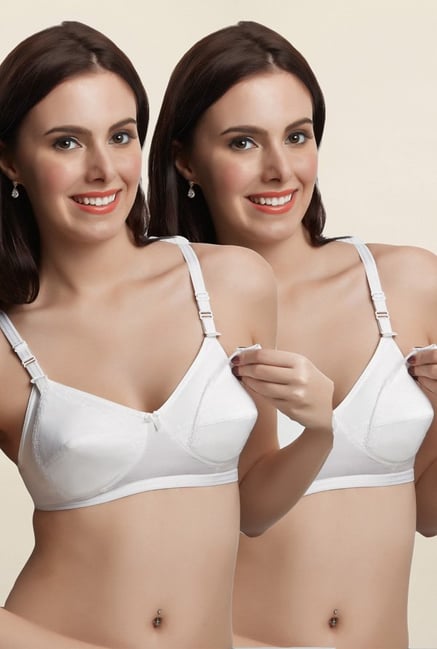 Libertina Off White Non Padded Bra (Pack Of 2) Libertina Off White Non Padded Bra (Pack Of 2)