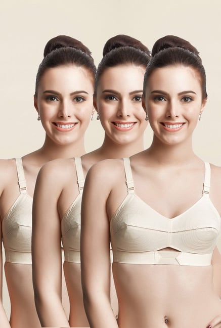 Libertina Beige Duchess Non Padded Bra (Pack Of 3) Libertina Beige Duchess Non Padded Bra (Pack Of 3)