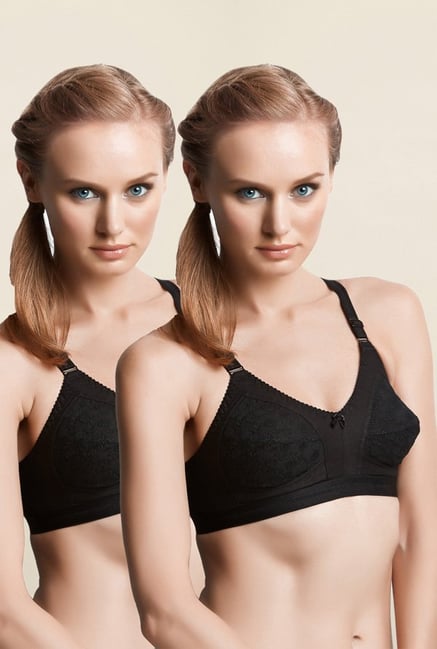 Libertina Black Tiara Non Padded Bra (Pack Of 2) Libertina Black Tiara Non Padded Bra (Pack Of 2)