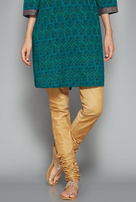 Utsa by Westside Beige Solid Churidar Utsa by Westside Beige Solid Churidar