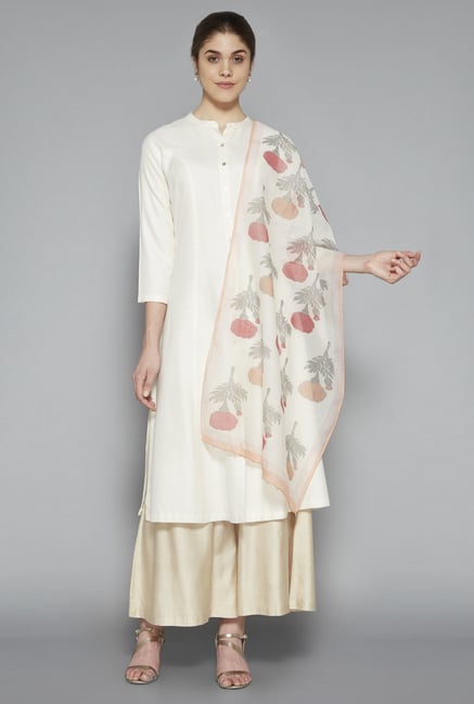 Zuba by Westside Off White Floral Print Dupatta Zuba by Westside Off White Floral Print Dupatta
