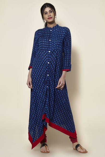 Zudio Navy Slim Fit Kurta Zudio Navy Slim Fit Kurta
