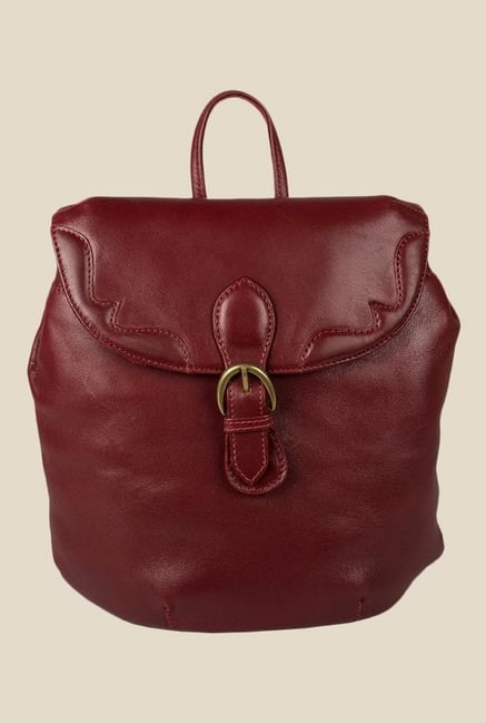 Hidesign Hemlock 02 Maroon Solid Leather Backpack Hidesign Hemlock 02 Maroon Solid Leather Backpack