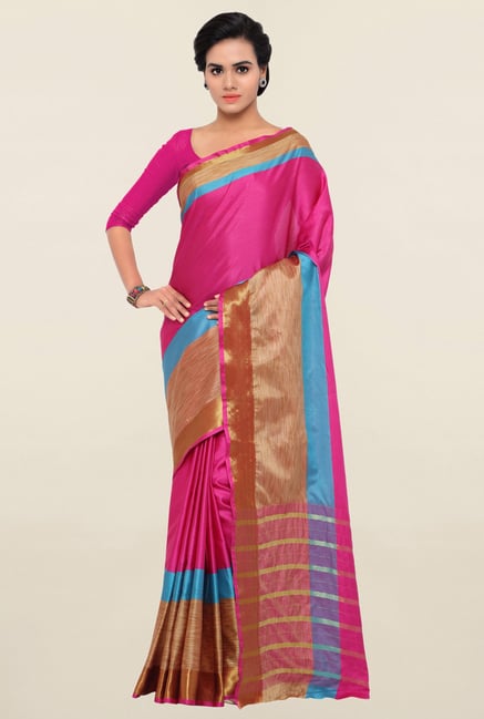 Triveni Pink Art Silk Saree Triveni Pink Art Silk Saree