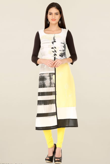 W Yellow Printed Kurta W Yellow Printed Kurta