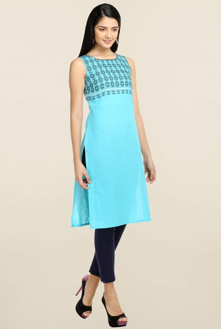 Aurelia Turquoise Printed Kurta Aurelia Turquoise Printed Kurta