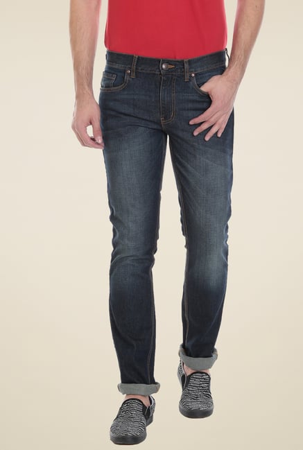 Vudu Dark Blue Slim Fit Cotton Jeans Vudu Dark Blue Slim Fit Cotton Jeans