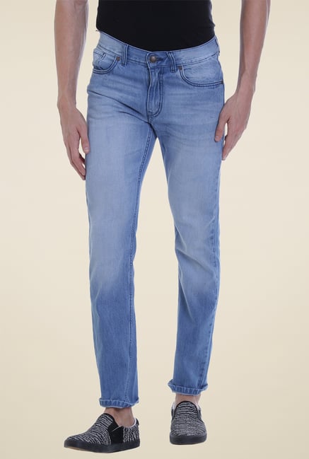 Vudu Light Blue Slim Fit Mid Rise Jeans Vudu Light Blue Slim Fit Mid Rise Jeans