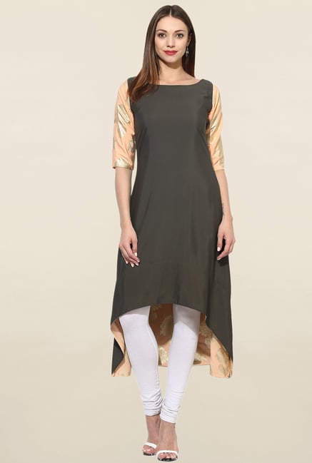 Ahalyaa Olive Solid Kurti Ahalyaa Olive Solid Kurti