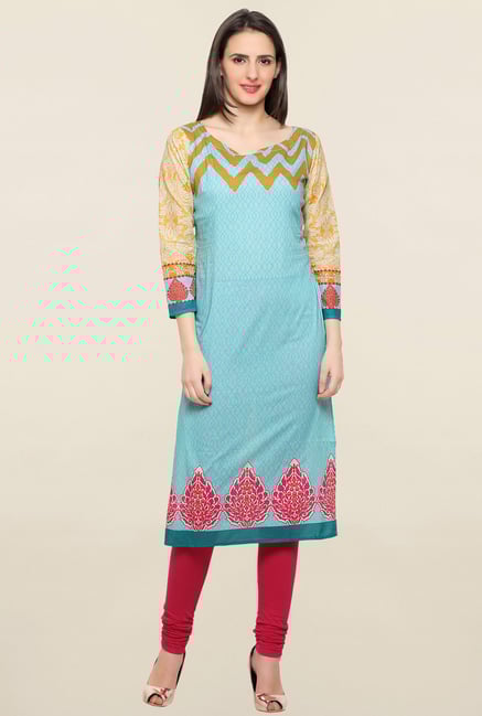 Ahalyaa Blue Printed Kurta Ahalyaa Blue Printed Kurta