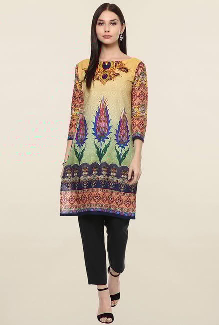 Ahalyaa Multicolor Printed Kurti Ahalyaa Multicolor Printed Kurti