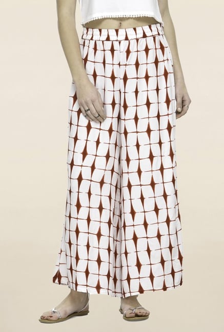Varanga White Printed Flared Palazzo Varanga White Printed Flared Palazzo