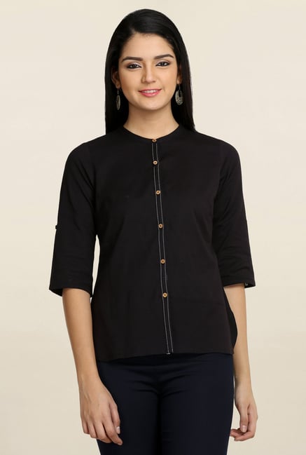 Aurelia Black Solid Kurti Aurelia Black Solid Kurti