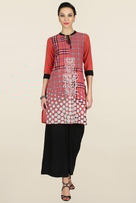 Juniper Coral Printed Kurti Juniper Coral Printed Kurti