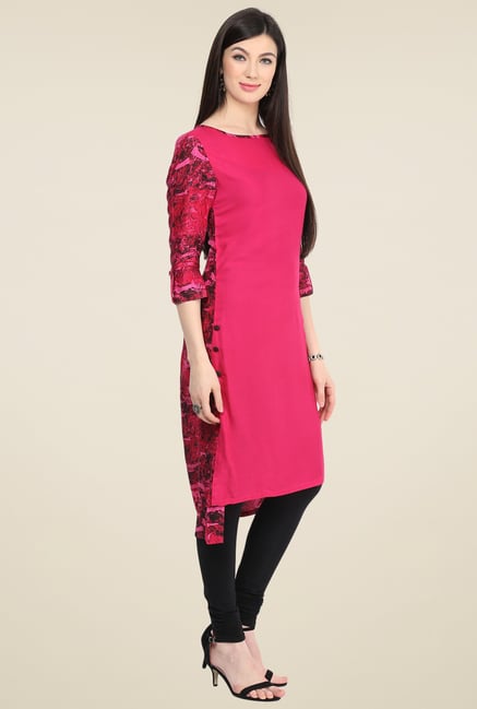 Pannkh Pink Printed Kurti Pannkh Pink Printed Kurti