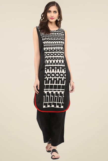 Pannkh Black Sleeveless Kurta Pannkh Black Sleeveless Kurta