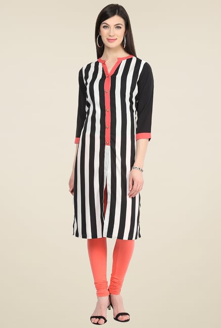Pannkh Black Striped Kurti Pannkh Black Striped Kurti