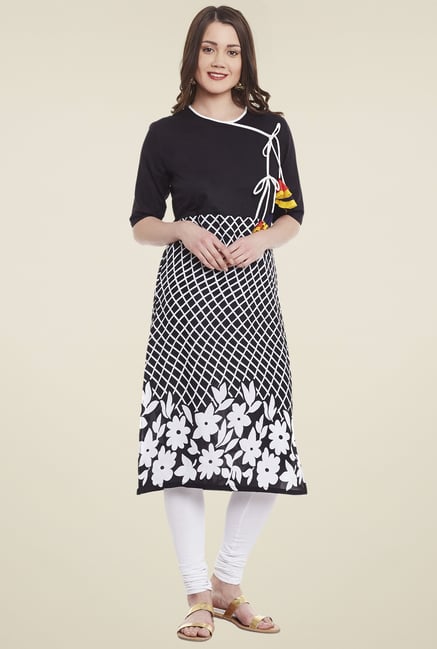 Pannkh Black Elbow Sleeves Kurta Pannkh Black Elbow Sleeves Kurta