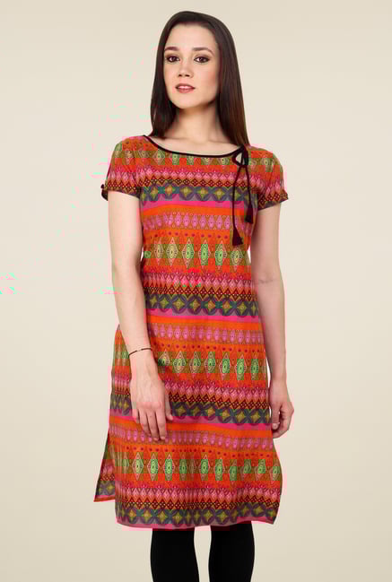 Pannkh Multicolor Regular Fit Kurti Pannkh Multicolor Regular Fit Kurti