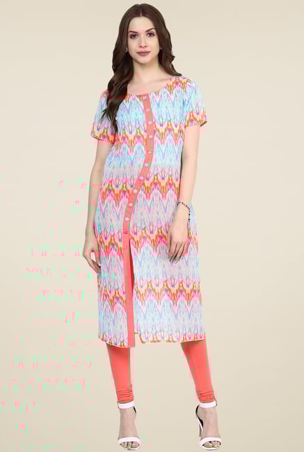 Pannkh Peach Printed Kurti Pannkh Peach Printed Kurti