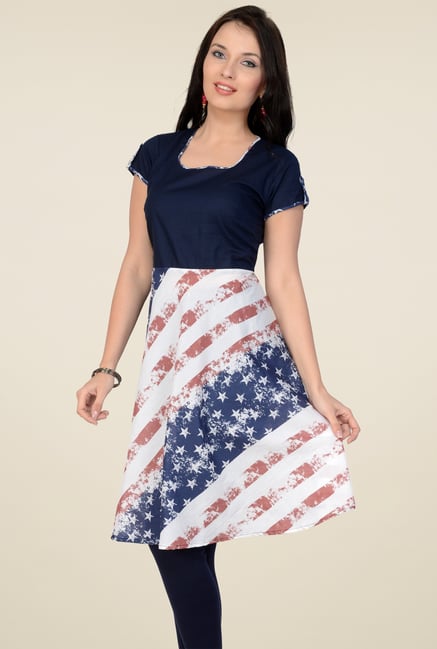 Pannkh Dark Blue Cotton Kurti Pannkh Dark Blue Cotton Kurti